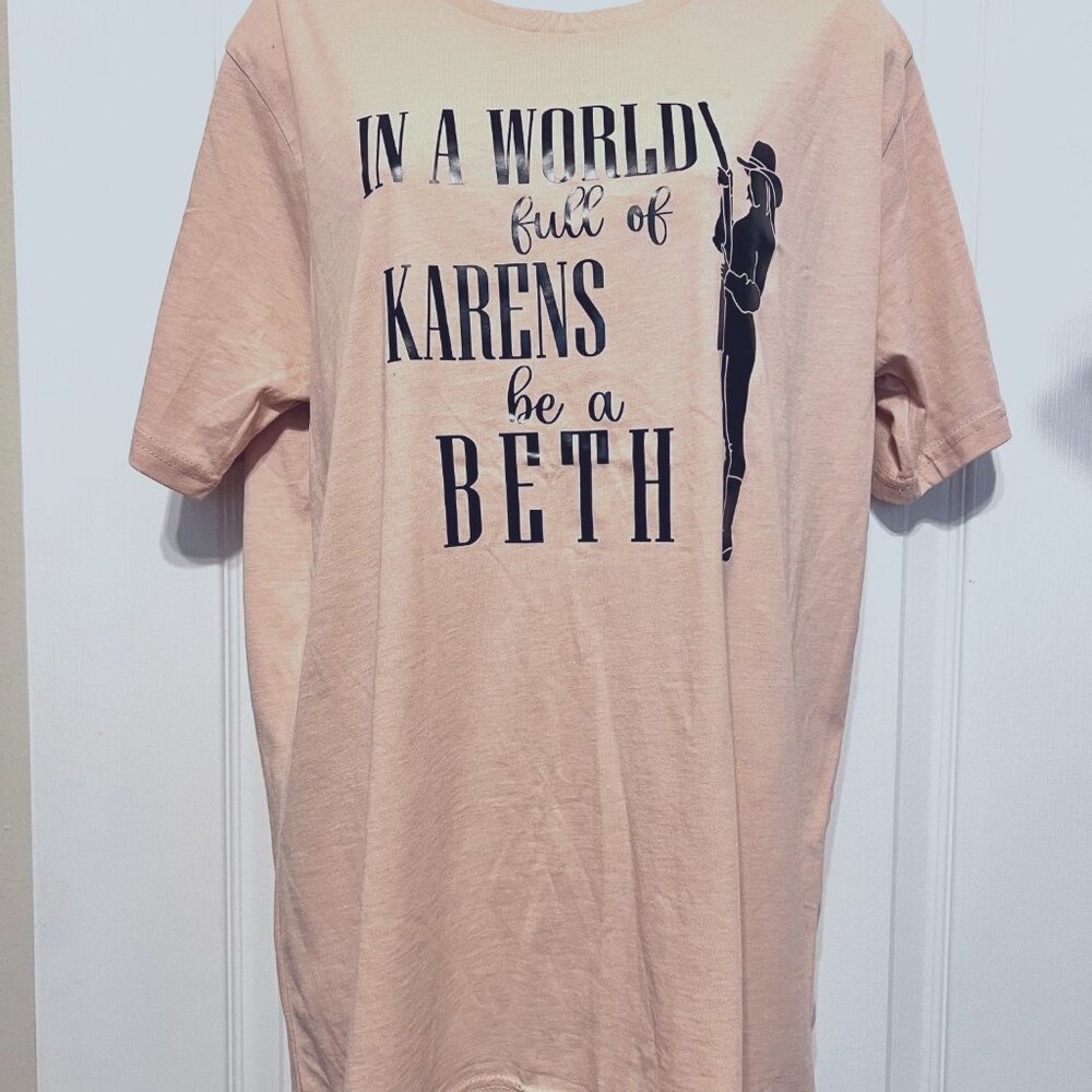 Laviva Sports T Shirt-Women's-Size Large-NWT-"In a World of Karens be a Beth"